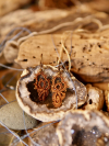 Bronzeknot Path Tatted Lace Earrings - Handcrafted Detail Lightweight bronze lace earrings for everyday wear