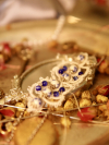 "Blueberry Scones & Porcelain Grace" Tatted Lace Bracelet "Blueberry Scones & Porcelain Grace" Tatted Lace Bracelet