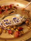 "Blueberry Scones & Porcelain Grace" Tatted Lace Bracelet "Blueberry Scones & Porcelain Grace" Tatted Lace Bracelet