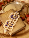 "Blueberry Scones & Porcelain Grace" Tatted Lace Bracelet "Blueberry Scones & Porcelain Grace" Tatted Lace Bracelet