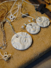 Round ivory artisan jewelry