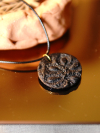 Statement round clay pendant