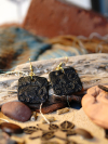 Shimmer black polymer clay earrings
