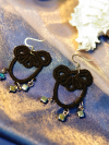 Midnight Tide - Ocean's Thread Detail Midnight Tide earrings glint like starlight on dark water.