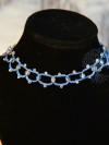 Tideglass Links - Sea Blue Choker with Shimmering Beads Tideglass Links choker in sea-blue and shimmering beads.