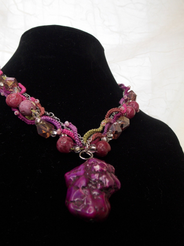 Unrestrained Mulberry Necklace OOAK