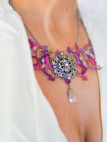 Raspberry Rain Necklace