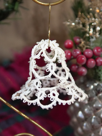 White Lace Bell Ornament