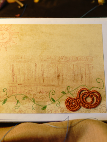 Pumpkin Lace Notecard