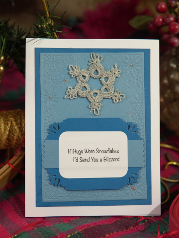 Tatted Snowflake Notecards – Handmade Winter Cards (Set of 1, Choose Your Style)