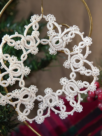 Large Tatted Snowflake Ornament – Threadmarked Lace Decor